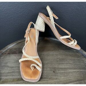 SARTO Franco Sarto Women's Sandals Rache 2 Leather Open Toe Chunky Heel Size 9